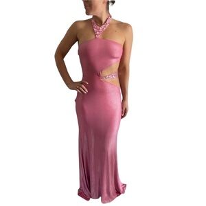 Jovani Pink Gown with Cutouts